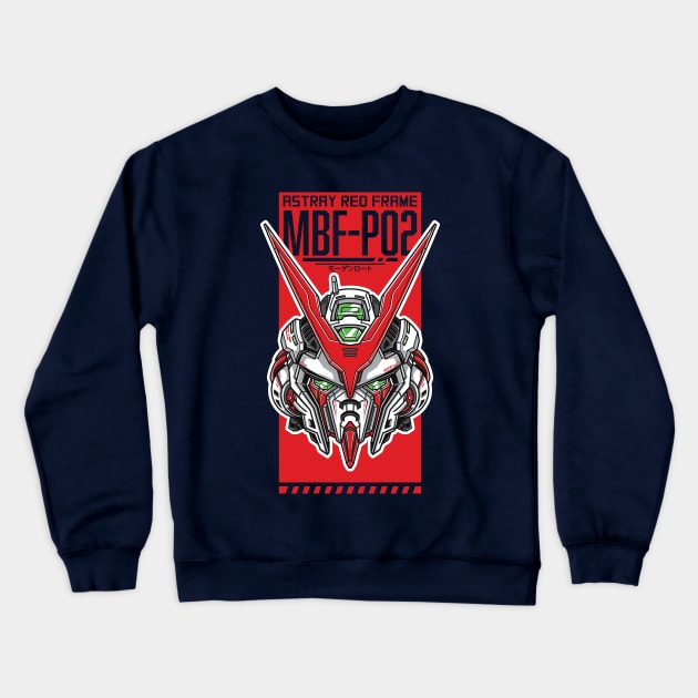 Front Head Astray Crewneck Sweatshirt by badsyxn